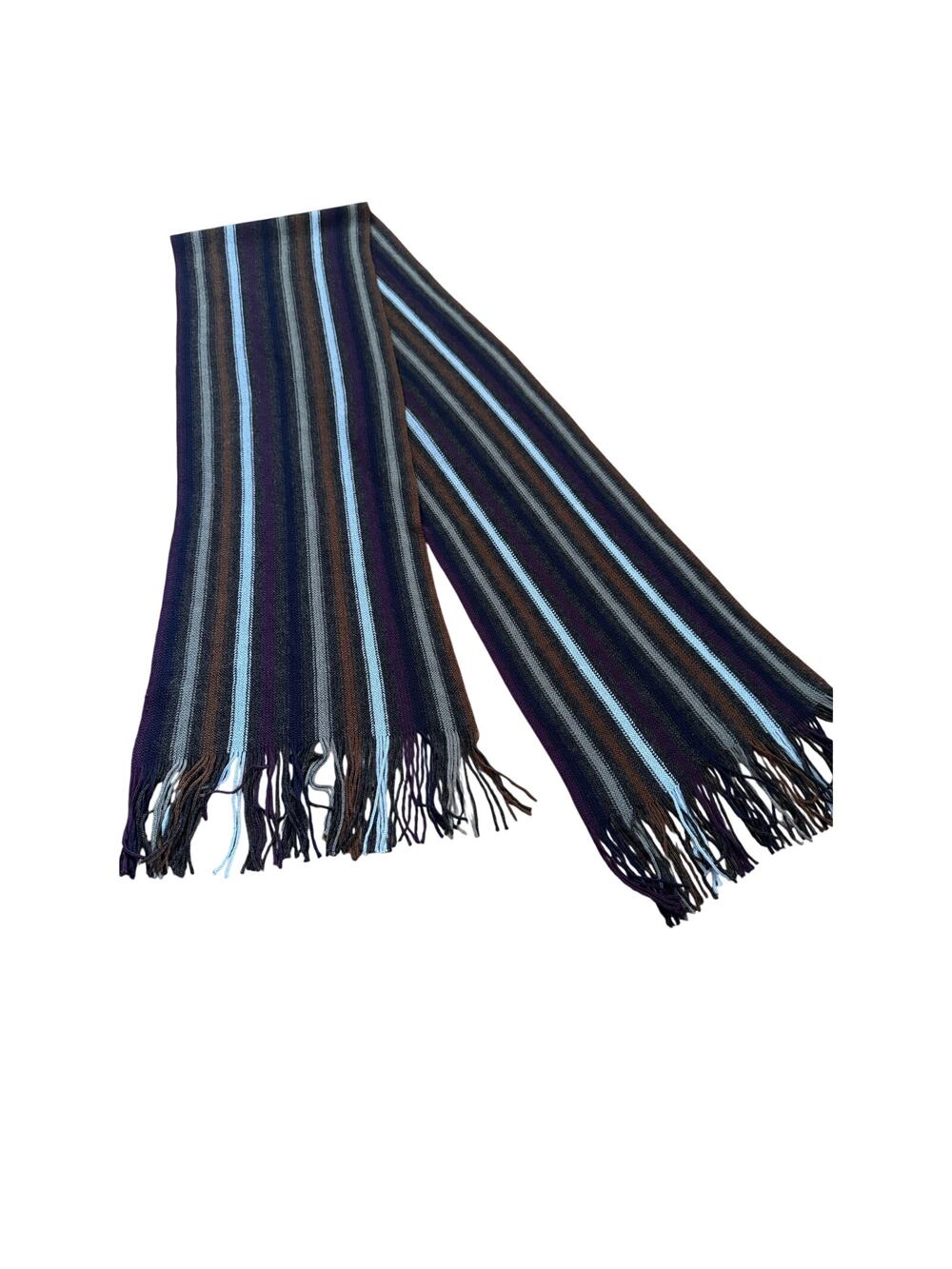 BARBAROSSA NWOT Italian Made Striped Wool Scarf